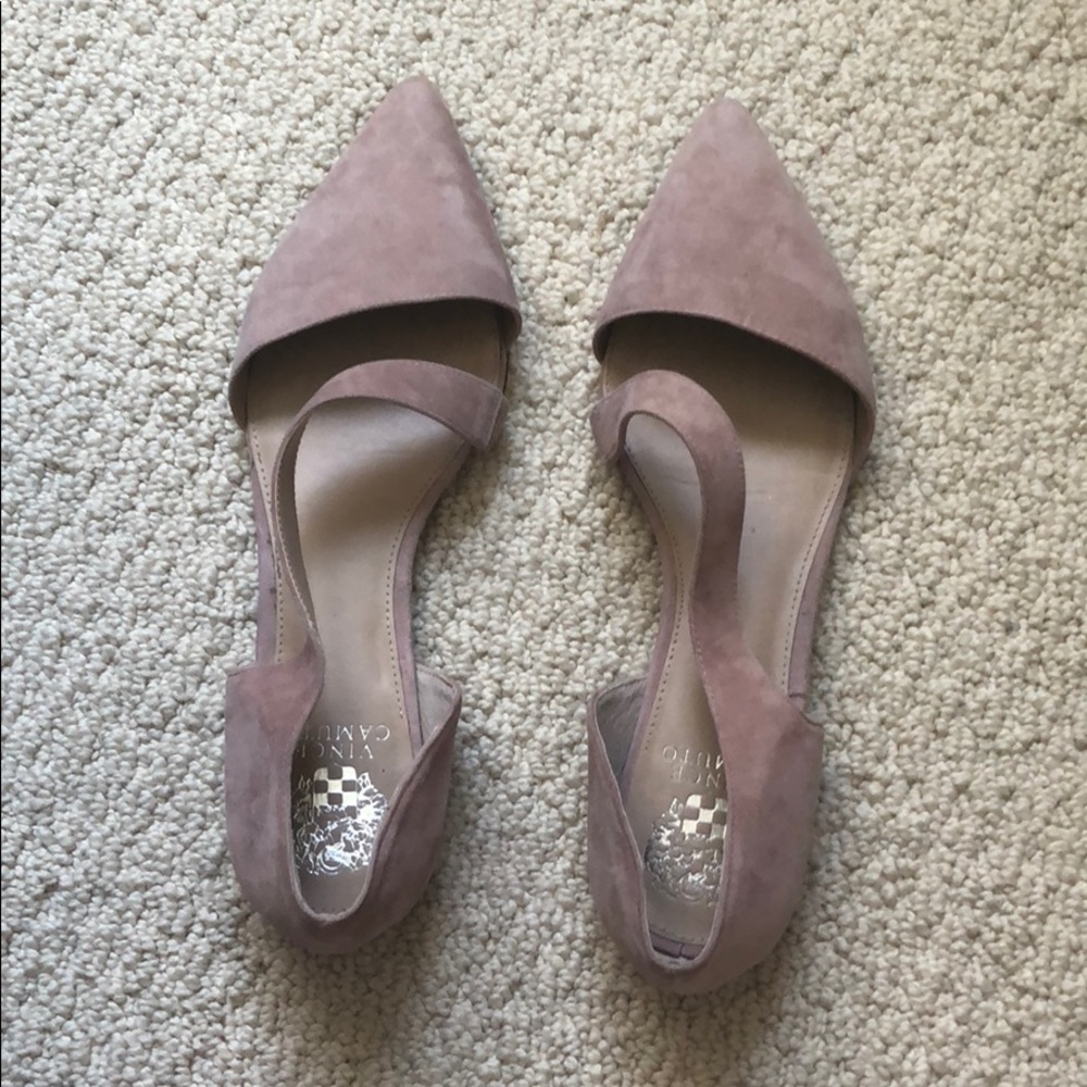Vince Camuto dusty pink flats